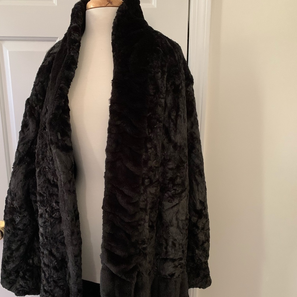 Dennis Basso Faux Mink Coat 3x